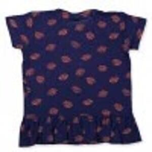 Soft Gallery girls Navy  blue kiss print peplum T-shirt size 10